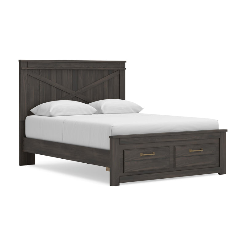 Vonitta Bay Dark Brown Queen Panel Storage Bed - PCB2648B10