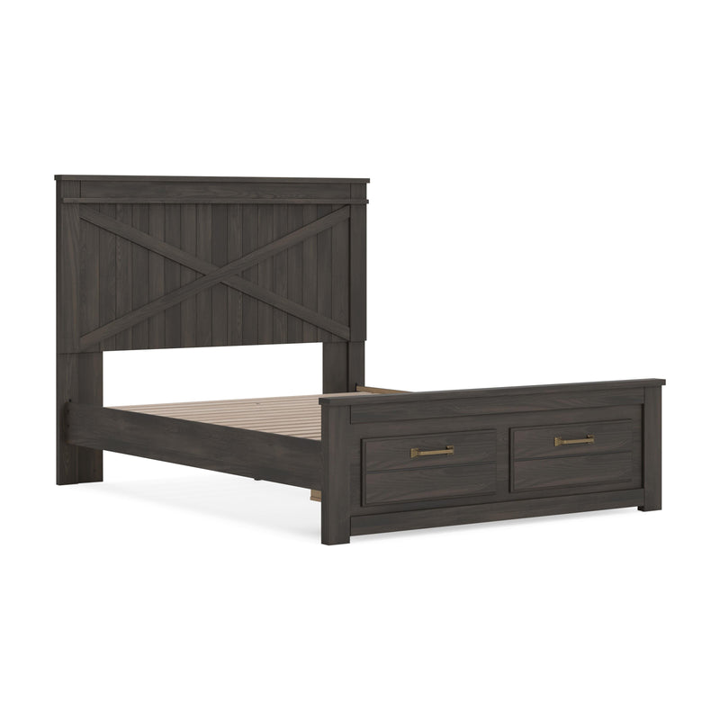 Vonitta Bay Dark Brown Queen Panel Storage Bed - PCB2648B10