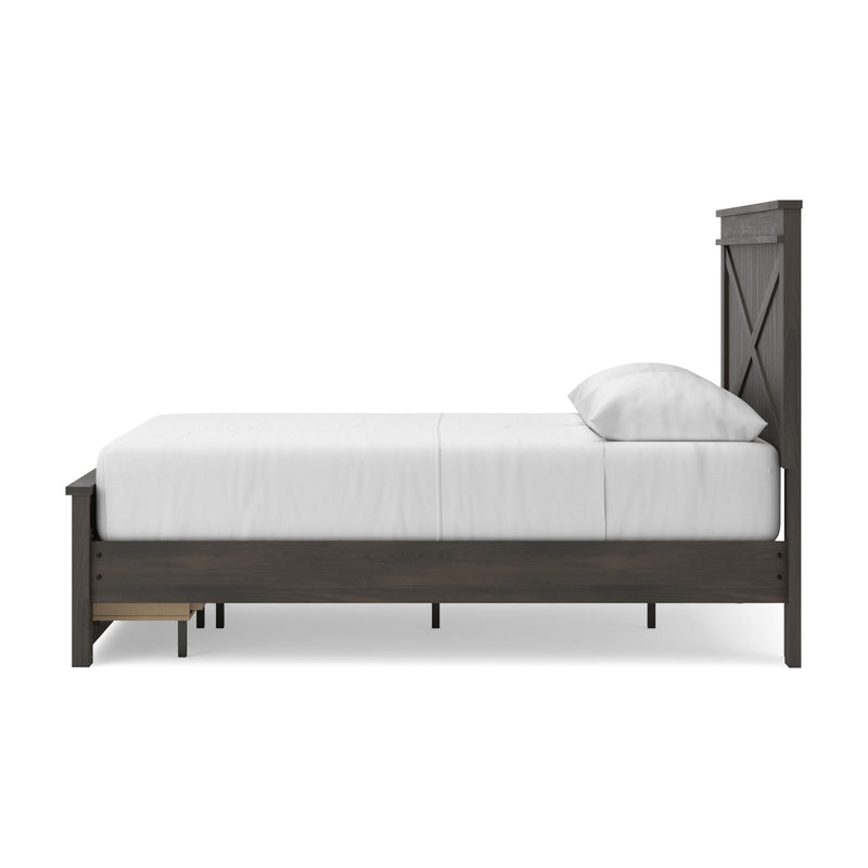 Vonitta Bay Dark Brown Queen Panel Storage Bed - PCB2648B10