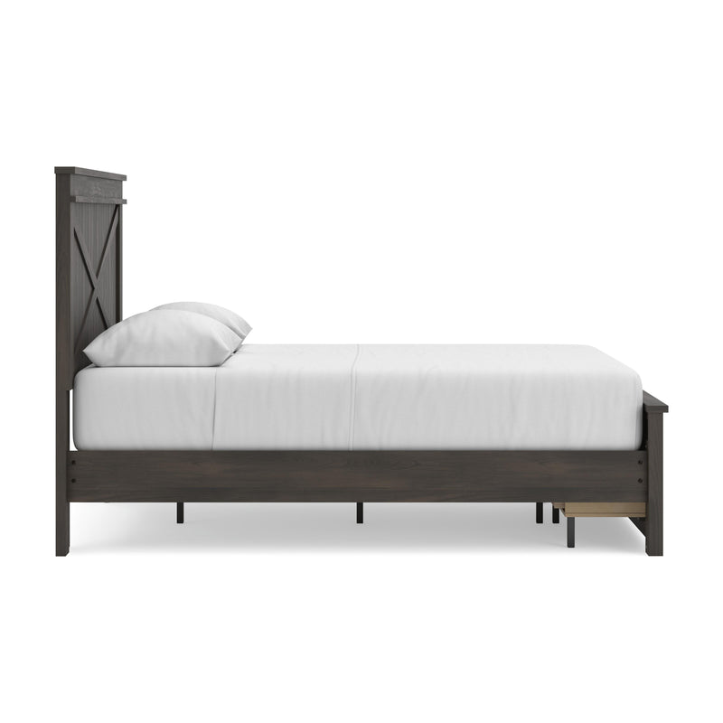 Vonitta Bay Dark Brown Queen Panel Storage Bed - PCB2648B10