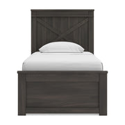Vonitta Bay Dark Brown Twin Panel Bed with 2 Sided Storage - PCB2648B17