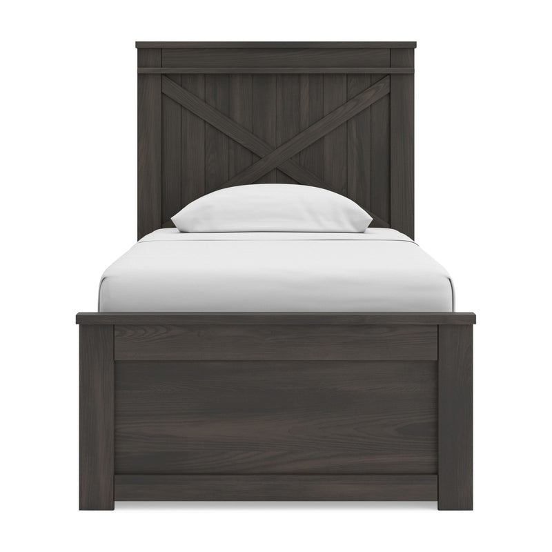 Vonitta Bay Dark Brown Twin Panel Bed with 2 Sided Storage - PCB2648B17