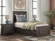 Vonitta Bay Dark Brown Twin Panel Storage Bed - PCB2648B20