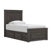 Vonitta Bay Dark Brown Twin Panel Storage Bed - PCB2648B20