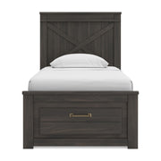 Vonitta Bay Dark Brown Twin Panel Storage Bed - PCB2648B20