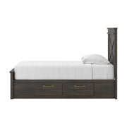 Vonitta Bay Dark Brown Twin Panel Storage Bed - PCB2648B20