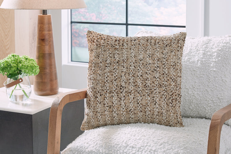 Vorlane Tan/Brown/White Pillow (Set of 4) - A1001046