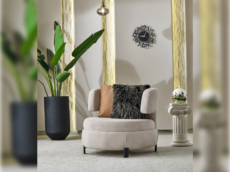 Voyance Chair Beige in Beige - 101-VOY-MUM45-B