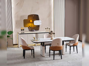 Voyance Diningroom (Consol & Mirror & Dining Table & 8 Dining Chair) - 115-VOY-DT-8-SET