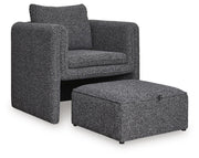 Vreni Charcoal/Black Accent Chair - A3000754
