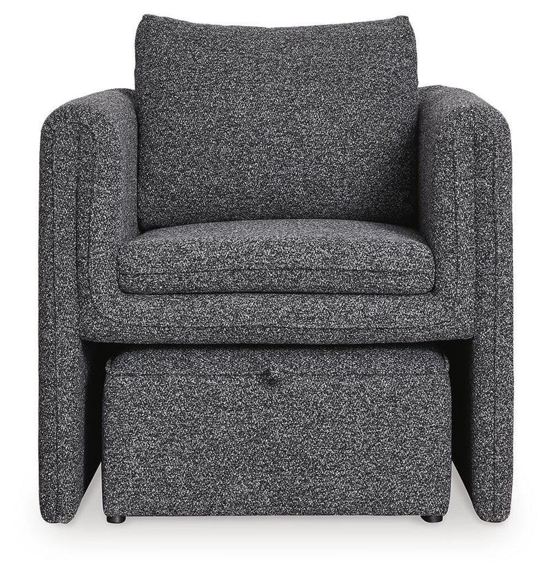 Vreni Charcoal/Black Accent Chair - A3000754