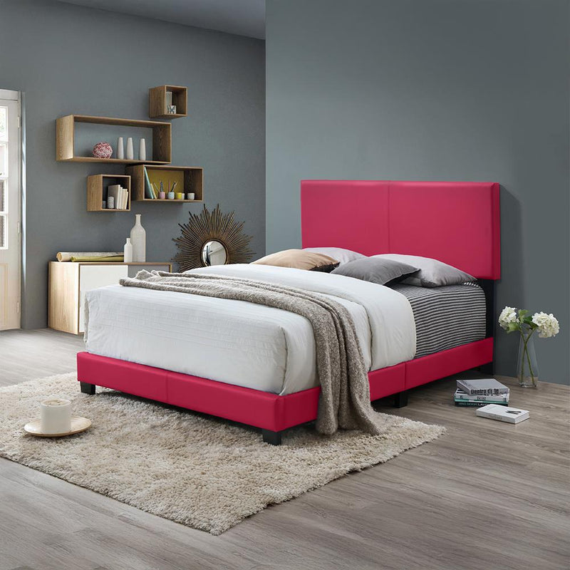 Wade - Bed, Upholstered, PU, Pink Full - B807-F-Bed