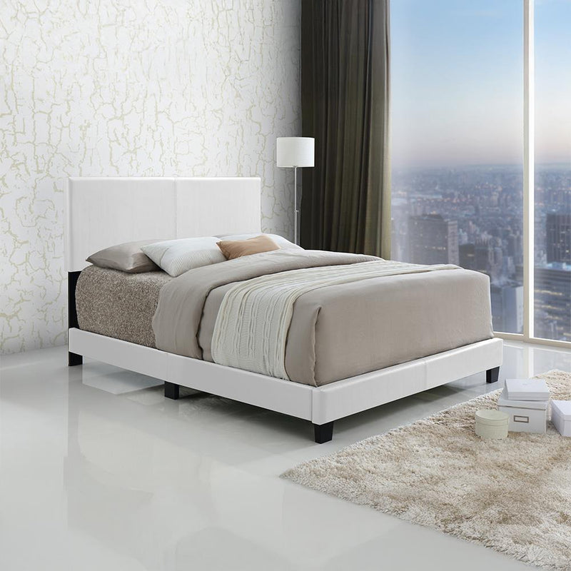 Wade - Bed, Upholstered, PU, White Queen - B803-Q-Bed