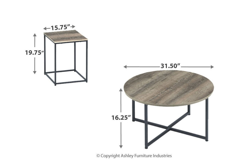 Wadeworth Two - tone Table (Set of 3) - Gate FurnitureOccasional Table Set