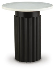 Wainstone Black/White Accent Table - A4000724