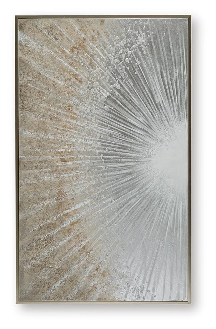 Waldard Gray/Taupe/White Wall Art - A8000501