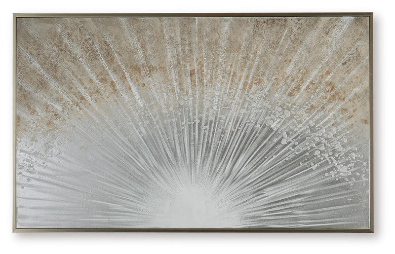 Waldard Gray/Taupe/White Wall Art - A8000501
