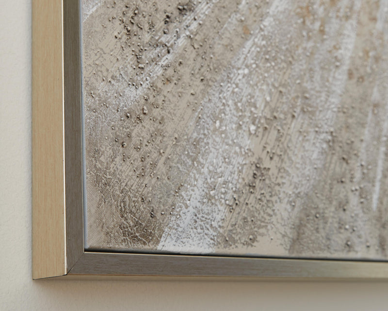 Waldard Gray/Taupe/White Wall Art - A8000501