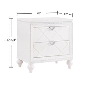 Wallace - 2 Drawers Cream Nightstand - B237-N