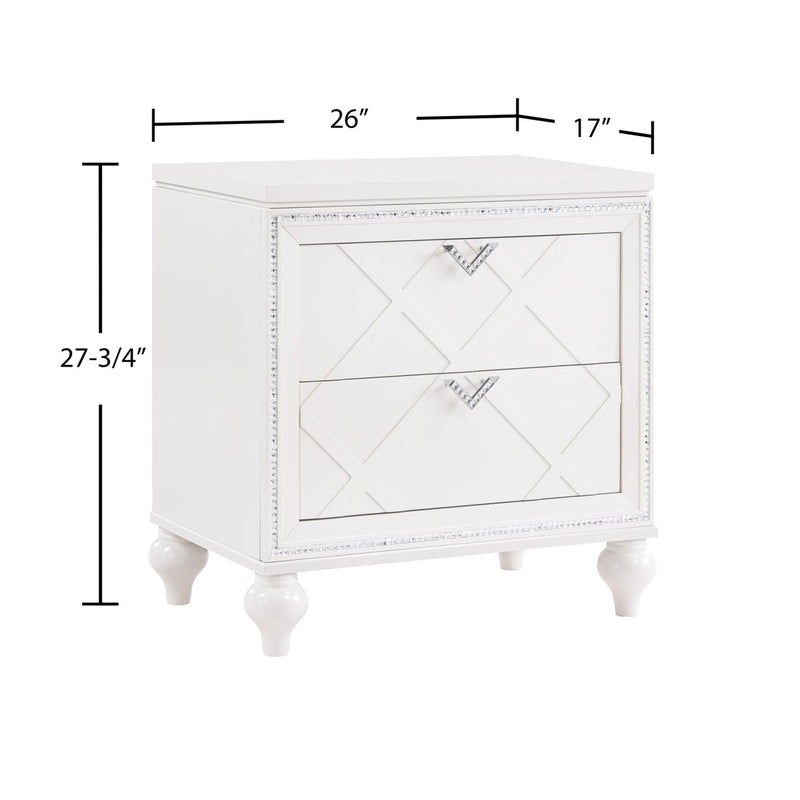 Wallace - 2 Drawers Cream Nightstand - B237-N