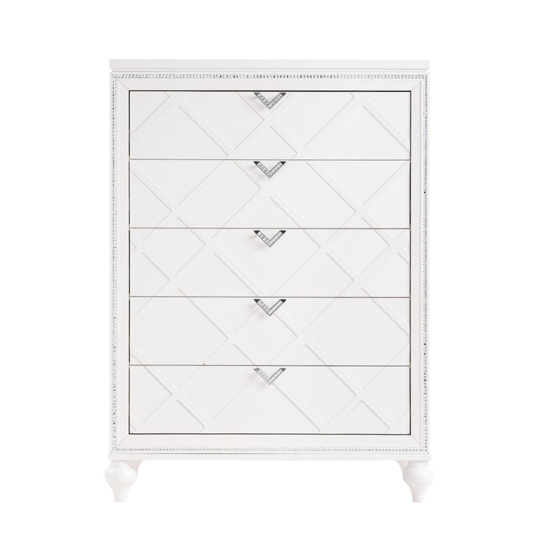 Wallace - 5 Drawers Cream Chest - B237-C