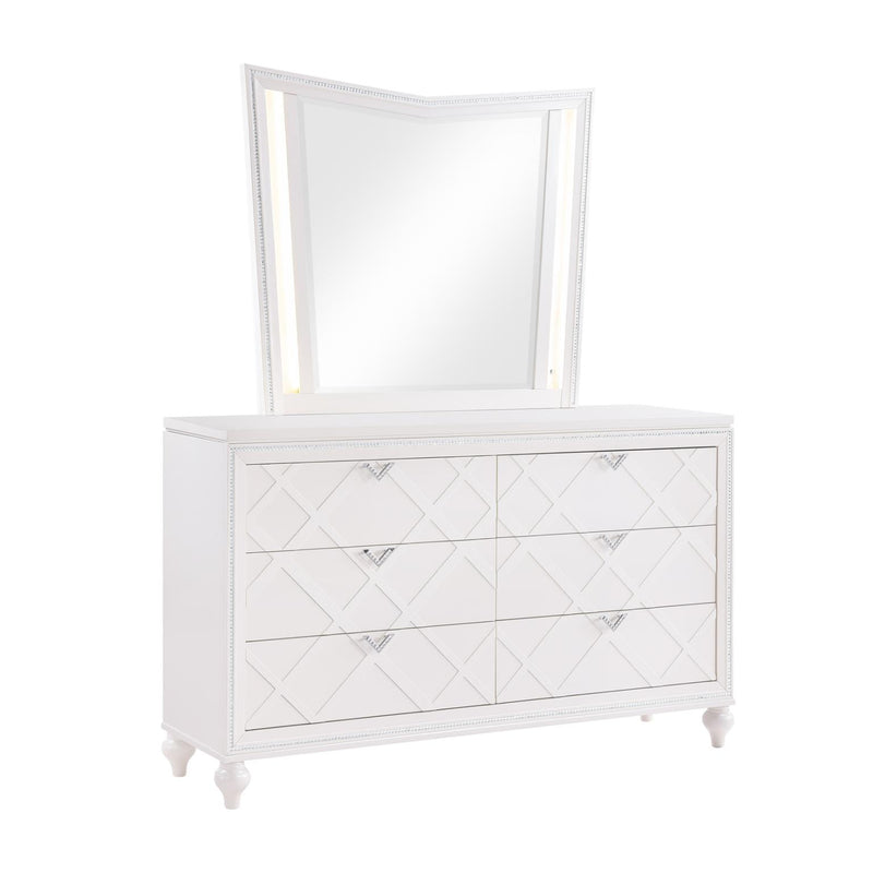 Wallace - Cream Mirror with LED Light - B237-M