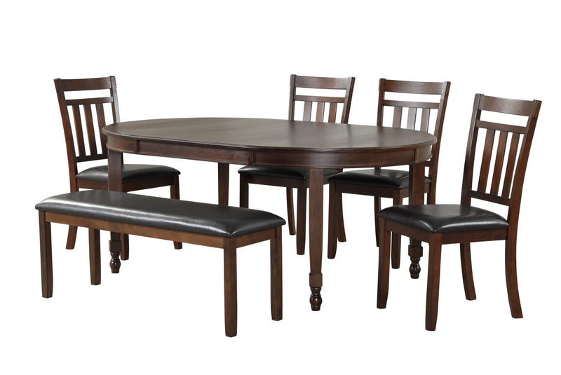 Walnut 6Pc Dining Set - Gate FurnitureDining Room Set