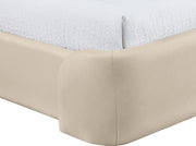 Warby Vegan Leather Upholstered King Bed in Beige - WarbyBeige-K
