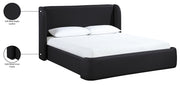 Warby Vegan Leather Upholstered King Bed in Black - WarbyBlack-K