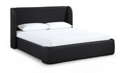 Warby Vegan Leather Upholstered King Bed in Black - WarbyBlack-K
