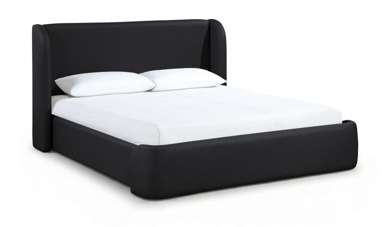 Warby Vegan Leather Upholstered King Bed in Black - WarbyBlack-K