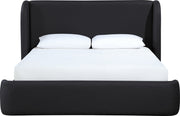 Warby Vegan Leather Upholstered King Bed in Black - WarbyBlack-K