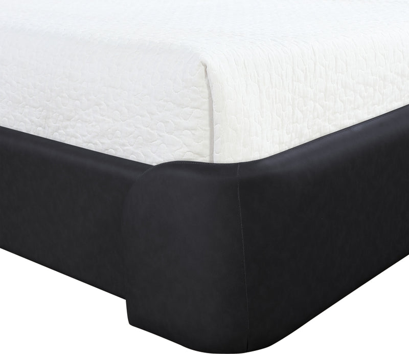 Warby Vegan Leather Upholstered King Bed in Black - WarbyBlack-K