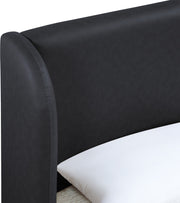 Warby Vegan Leather Upholstered King Bed in Black - WarbyBlack-K