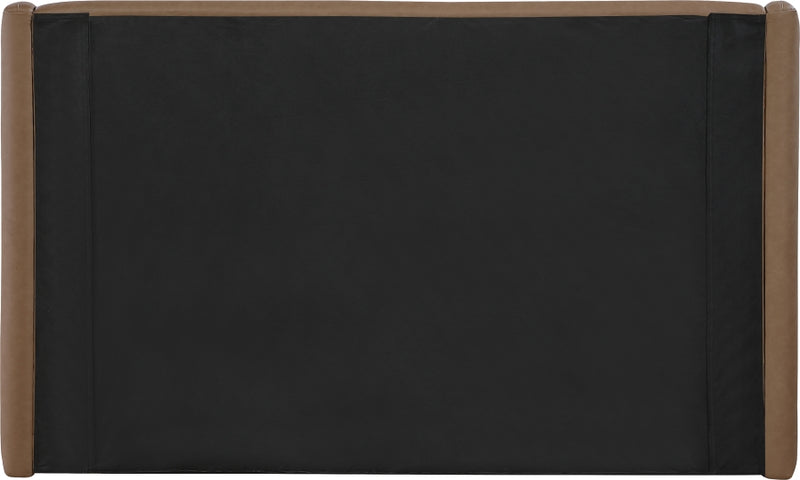 Warby Vegan Leather Upholstered King Bed in Brown - WarbyBrown-K