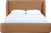 Warby Vegan Leather Upholstered King Bed in Cognac - WarbyCognac-K