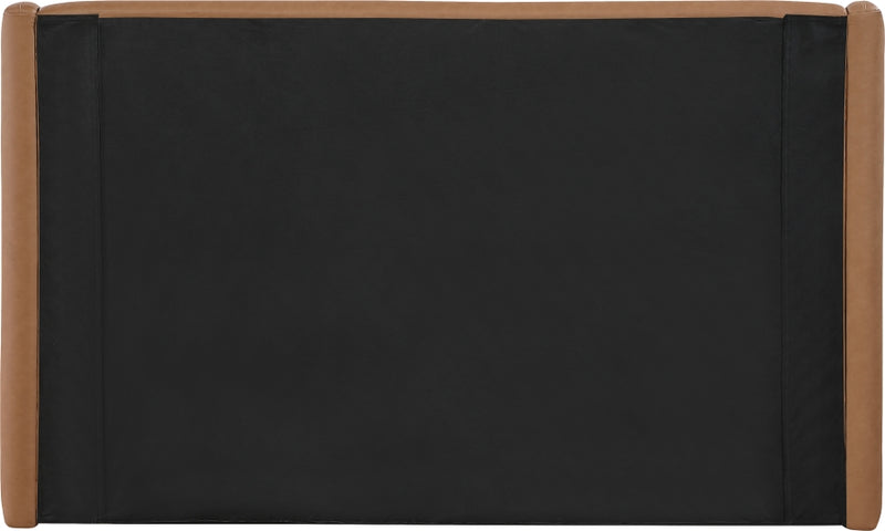 Warby Vegan Leather Upholstered King Bed in Cognac - WarbyCognac-K