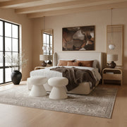 Warby Vegan Leather Upholstered King Bed in Cream - WarbyCream-K
