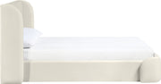 Warby Vegan Leather Upholstered King Bed in Cream - WarbyCream-K
