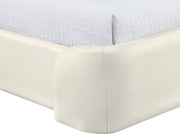 Warby Vegan Leather Upholstered King Bed in Cream - WarbyCream-K
