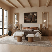 Warby Vegan Leather Upholstered King Bed in Taupe - WarbyTaupe-K