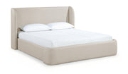 Warby Vegan Leather Upholstered King Bed in Taupe - WarbyTaupe-K
