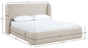 Warby Vegan Leather Upholstered King Bed in Taupe - WarbyTaupe-K