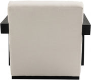 Ward Linen Textured Fabric Upholstered Accent Chair in Cream - 478Cream