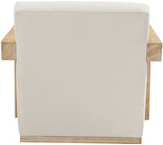 Ward Linen Textured Fabric Upholstered Accent Chair in Cream - 479Cream