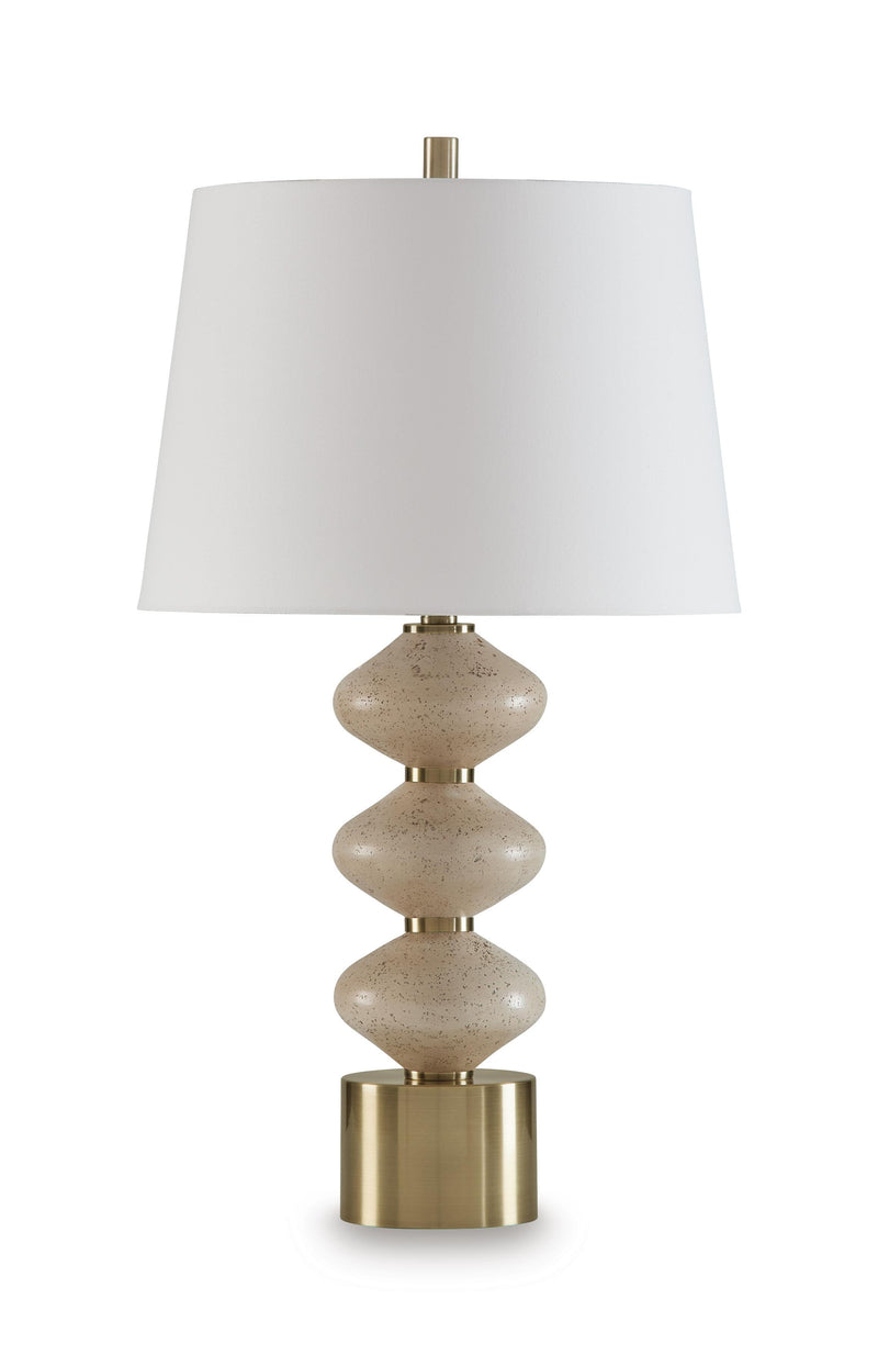 Wardthrone Beige/Gold Finish Table Lamp - L236124