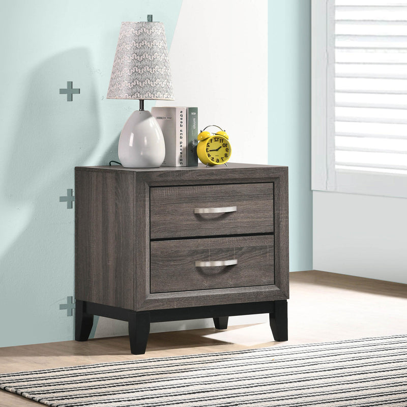 Watson 2-drawer Nightstand Grey Oak - 212422