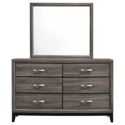 Watson 6-drawer Dresser with Mirror Grey Oak - 212423M