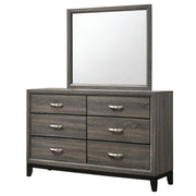 Watson 6-drawer Dresser with Mirror Grey Oak - 212423M