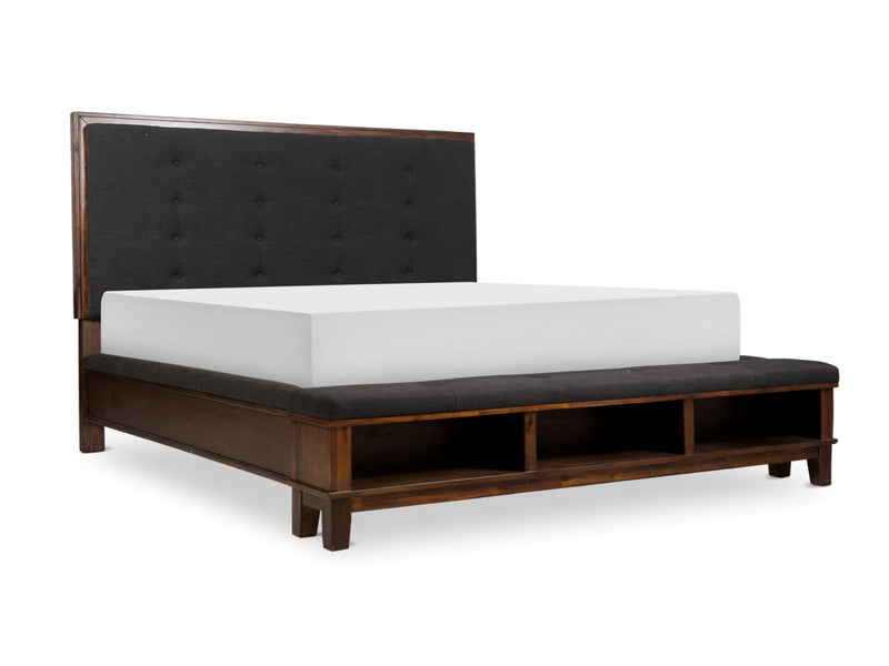 Watson Brown Upholstered Storage Panel Bedroom Set - Gate FurnitureBedroom Set